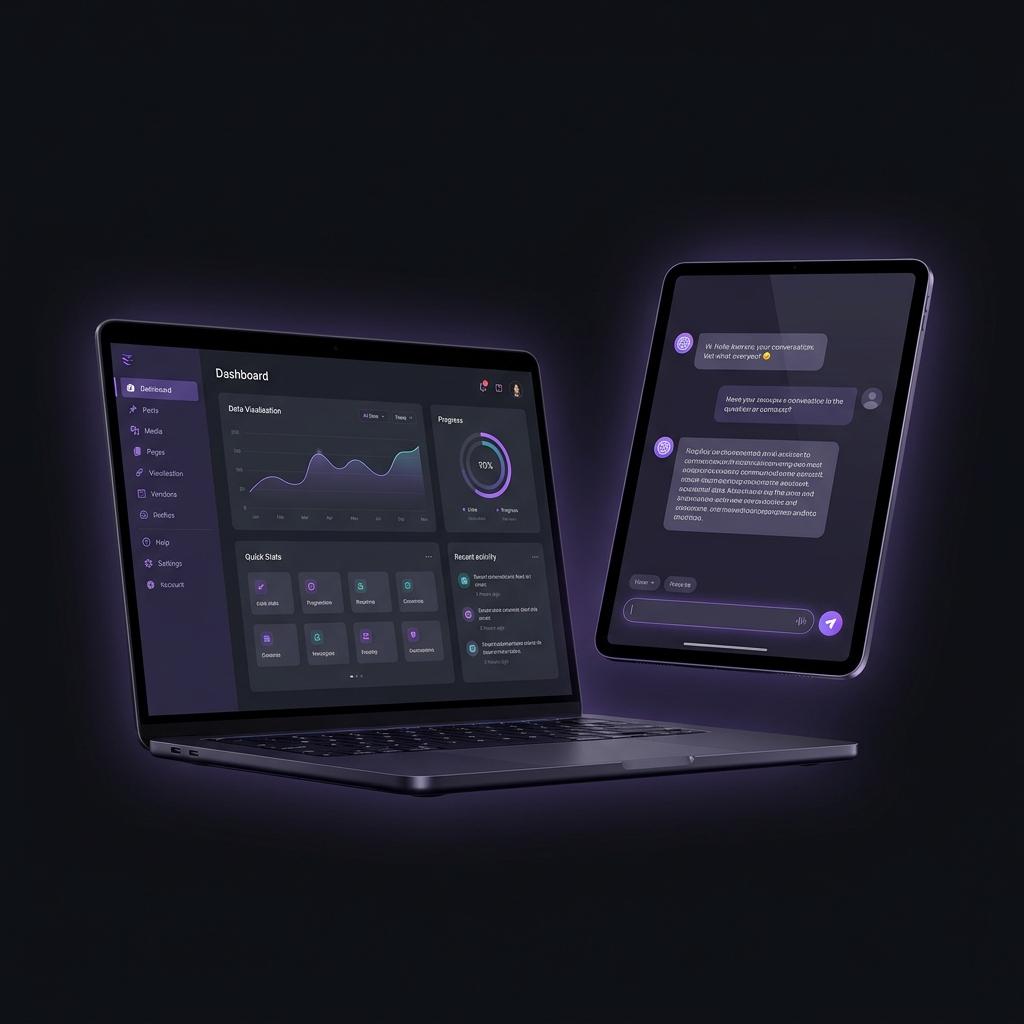 Vibe CMS 대시보드 목업